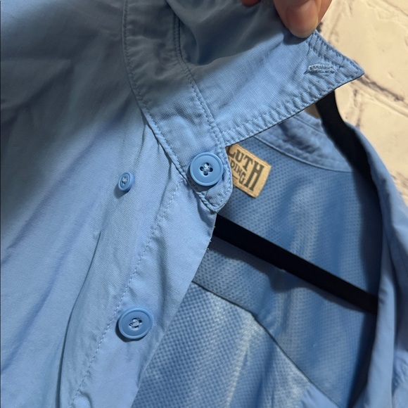 Duluth Trading Co XL Tall(see measurements) Men's Blue Vented long sleeve Shirt - Picture 5 of 13